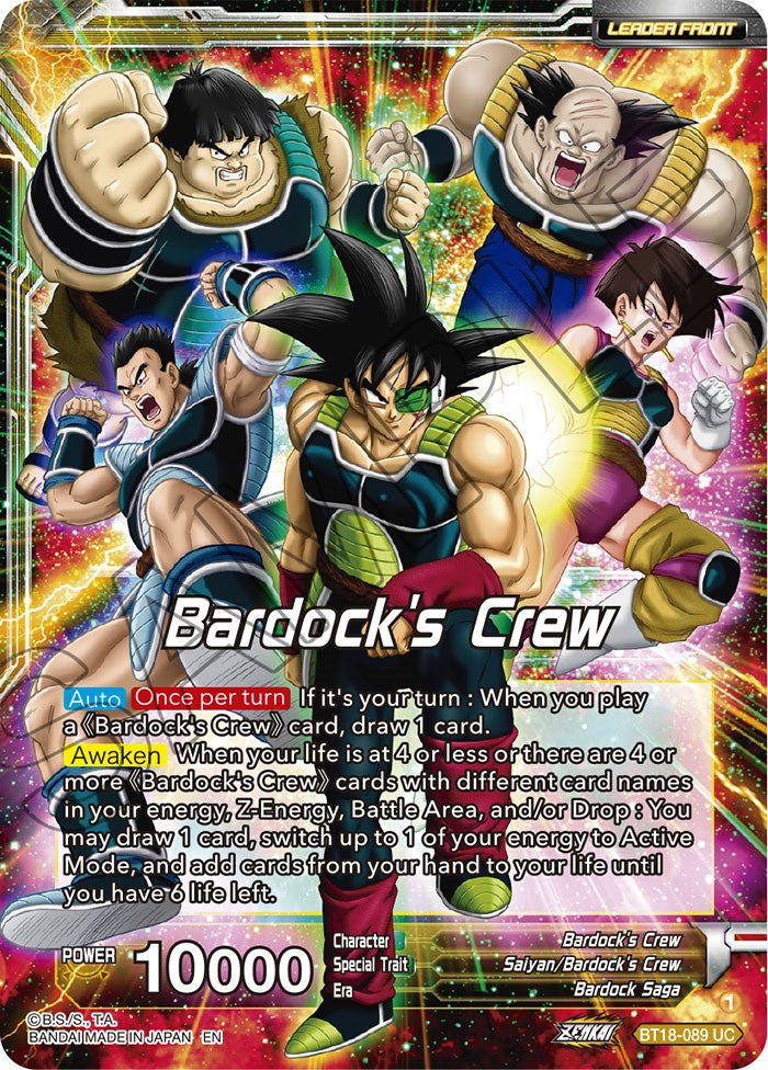 Bardock's Crew // Bardock, Inherited Will (BT18-089) [Dawn of the Z-Legends Prerelease Promos] | Dragon's Lair Comics and Fantasy Houston TX