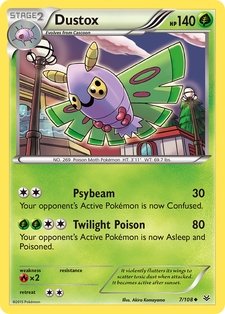 Dustox (7/108) [XY: Roaring Skies] | Dragon's Lair Comics and Fantasy Houston TX