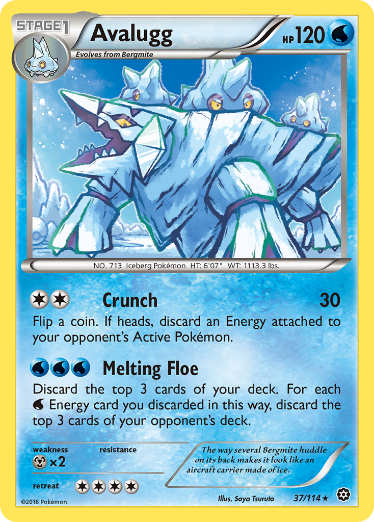 Avalugg (37/114) [XY: Steam Siege] | Dragon's Lair Comics and Fantasy Houston TX