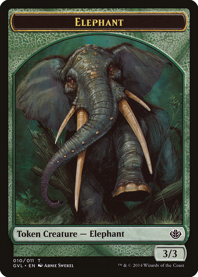 Elephant Token (Garruk vs. Liliana) [Duel Decks Anthology Tokens] | Dragon's Lair Comics and Fantasy Houston TX