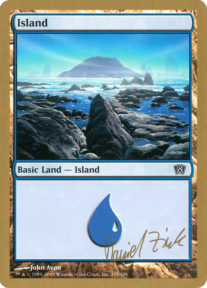 Island (dz335) (Daniel Zink) [World Championship Decks 2003] | Dragon's Lair Comics and Fantasy Houston TX