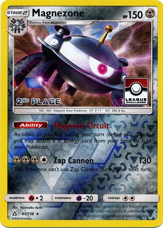 Magnezone (83/156) (League Promo 2nd Place) [Sun & Moon: Ultra Prism] | Dragon's Lair Comics and Fantasy Houston TX