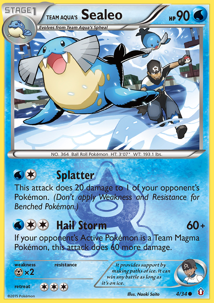 Team Aqua's Sealeo (4/34) [XY: Double Crisis] | Dragon's Lair Comics and Fantasy Houston TX