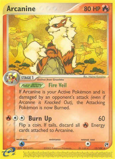 Arcanine (15/100) [EX: Sandstorm] | Dragon's Lair Comics and Fantasy Houston TX