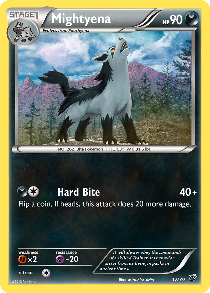 Mightyena (17/39) [XY: Kalos Starter Set] | Dragon's Lair Comics and Fantasy Houston TX