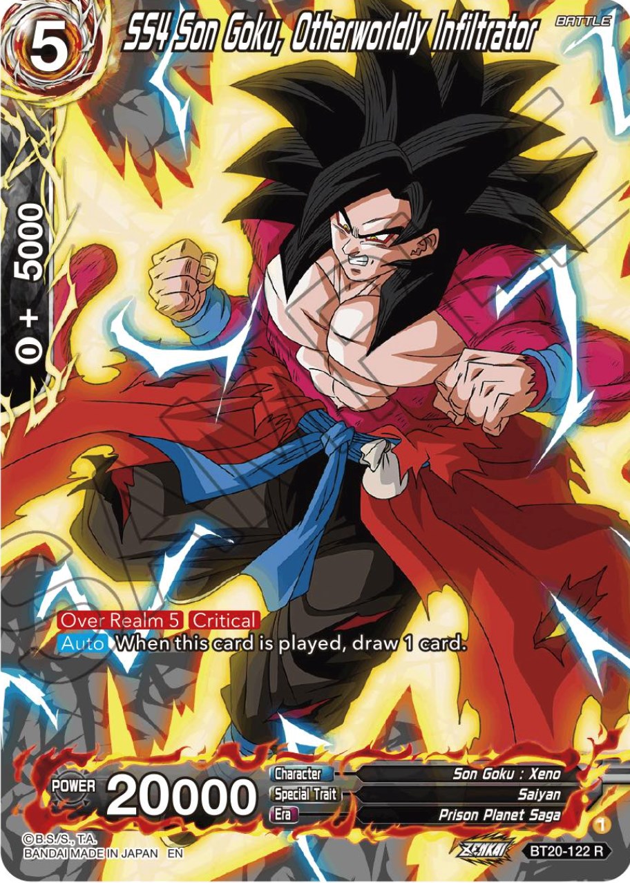 SS4 Son Goku, Otherworldly Infiltrator (Silver Foil) (BT20-122) [Power Absorbed] | Dragon's Lair Comics and Fantasy Houston TX