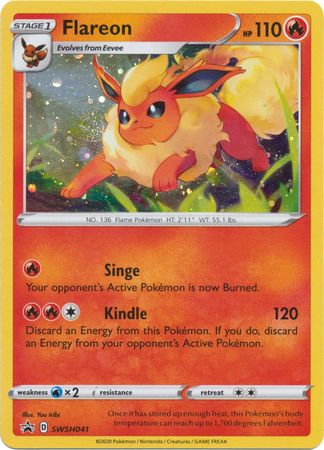 Flareon (SWSH041) [Sword & Shield: Black Star Promos] | Dragon's Lair Comics and Fantasy Houston TX