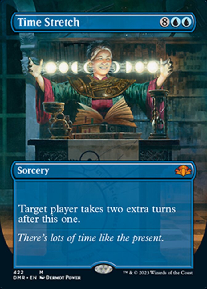 Time Stretch (Borderless Alternate Art) [Dominaria Remastered] | Dragon's Lair Comics and Fantasy Houston TX