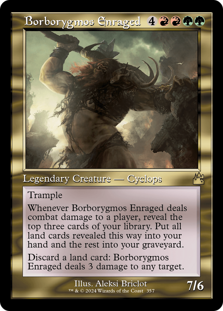 Borborygmos Enraged (Retro Frame) [Ravnica Remastered] | Dragon's Lair Comics and Fantasy Houston TX