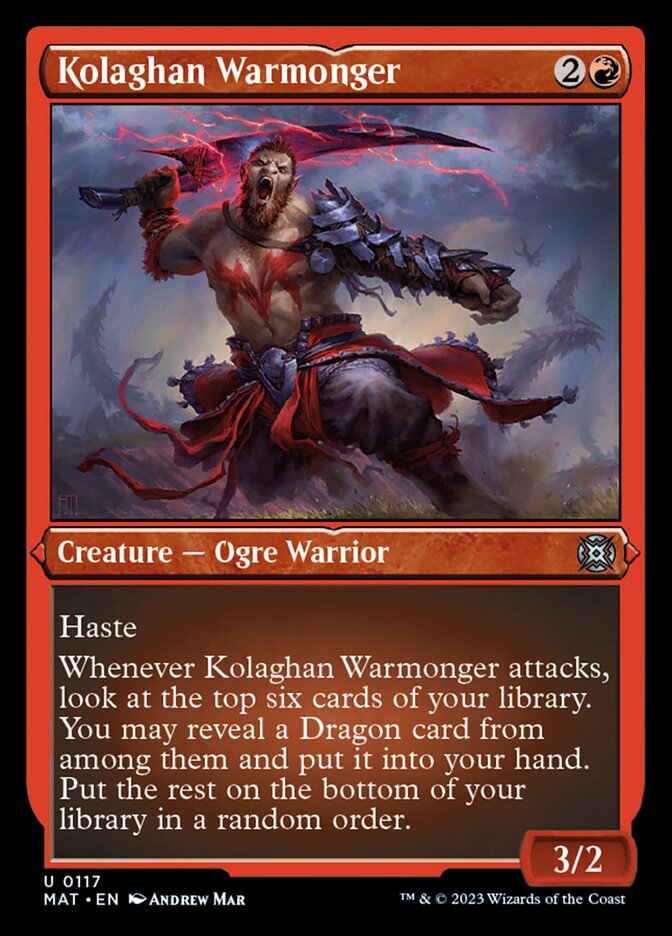 Kolaghan Warmonger (Foil Etched) [March of the Machine: The Aftermath] | Dragon's Lair Comics and Fantasy Houston TX