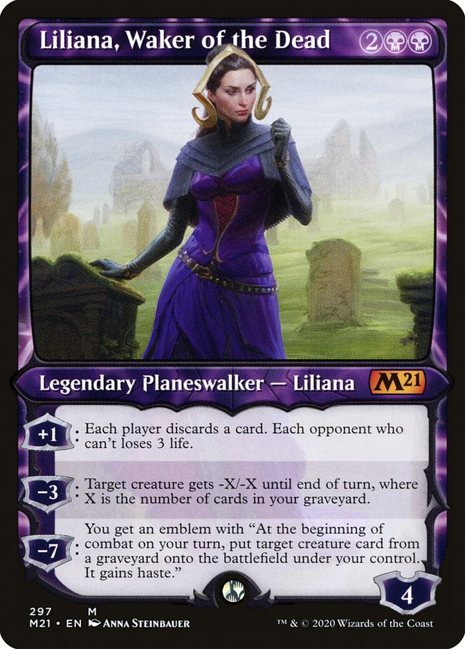 Liliana, Waker of the Dead (Showcase) [Core Set 2021] | Dragon's Lair Comics and Fantasy Houston TX