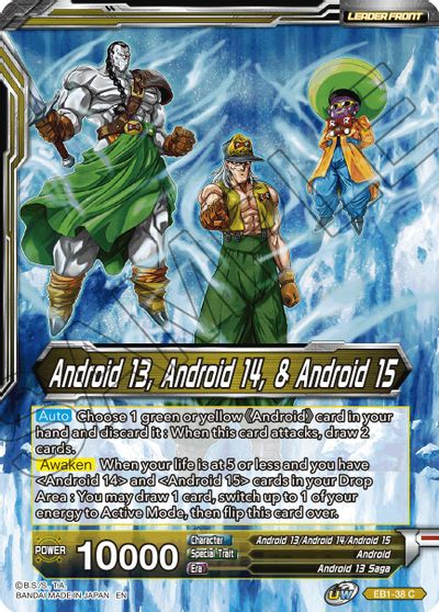 Android 13, Android 14, & Android 15 // Android 13, the Unstoppable (EB1-38) [Battle Evolution Booster] | Dragon's Lair Comics and Fantasy Houston TX