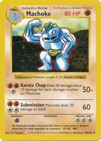 Machoke (34/102) [Base Set Shadowless Unlimited] | Dragon's Lair Comics and Fantasy Houston TX