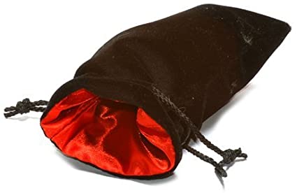 Koplow Large Black and Red Velvet Dice Bag | Dragon's Lair Comics and Fantasy Houston TX