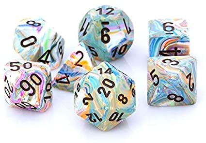 Chessex Festive Vibrant Brown Poly 7 Set | Dragon's Lair Comics and Fantasy Houston TX