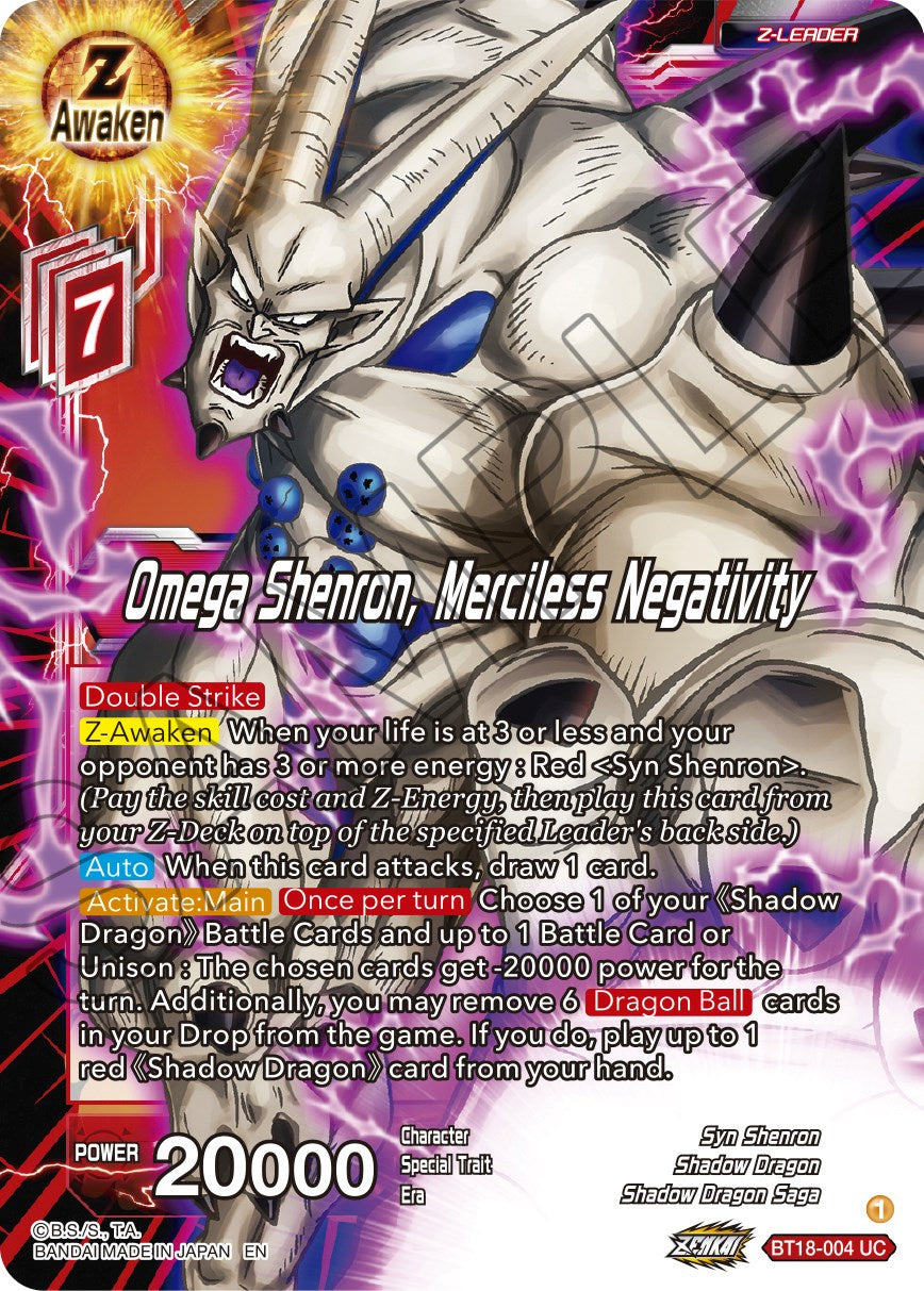 Omega Shenron, Merciless Negativity (BT18-004) [Dawn of the Z-Legends] | Dragon's Lair Comics and Fantasy Houston TX