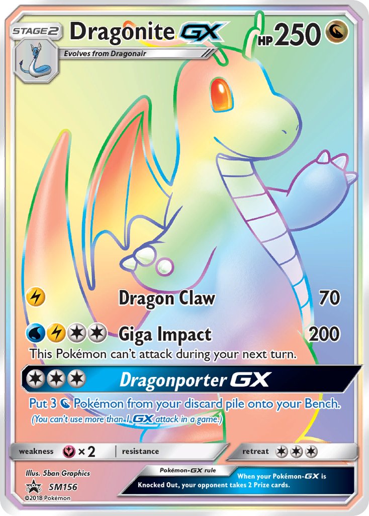 Dragonite GX (SM156) (Jumbo Card) [Sun & Moon: Black Star Promos] | Dragon's Lair Comics and Fantasy Houston TX