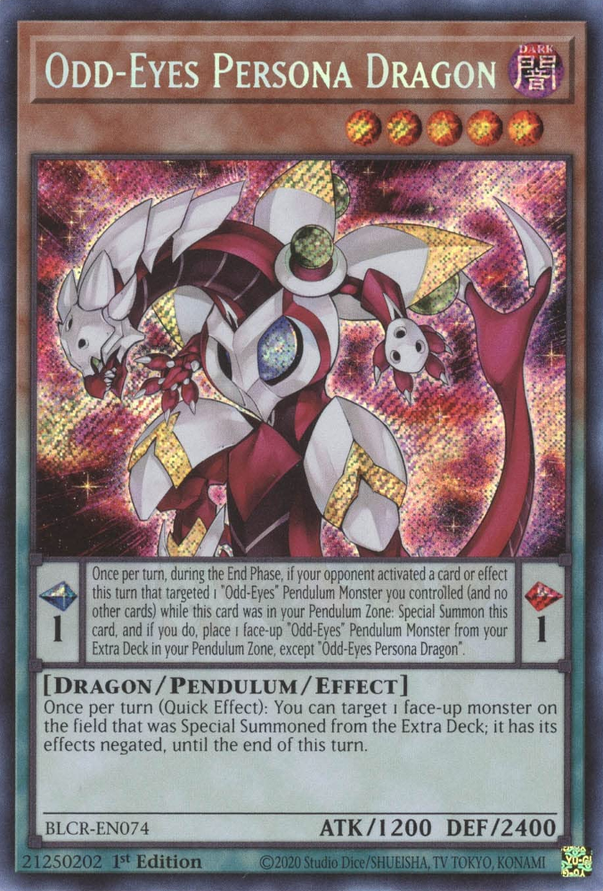 Odd-Eyes Persona Dragon [BLCR-EN074] Secret Rare | Dragon's Lair Comics and Fantasy Houston TX