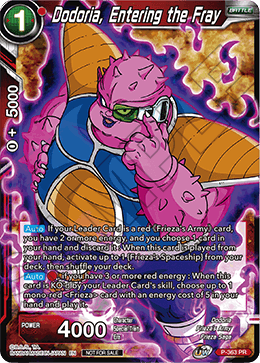 Dodoria, Entering the Fray (Unison Warrior Series Boost Tournament Pack Vol. 7) (P-363) [Tournament Promotion Cards] | Dragon's Lair Comics and Fantasy Houston TX