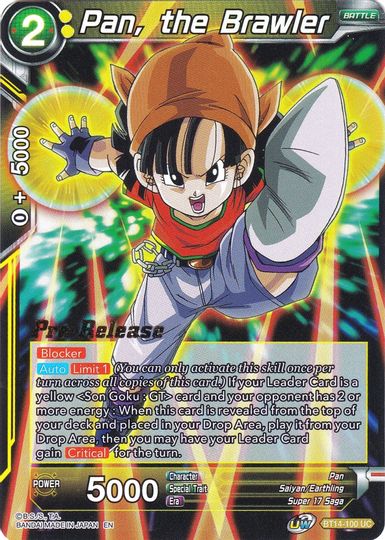 Pan, the Brawler (BT14-100) [Cross Spirits Prerelease Promos] | Dragon's Lair Comics and Fantasy Houston TX