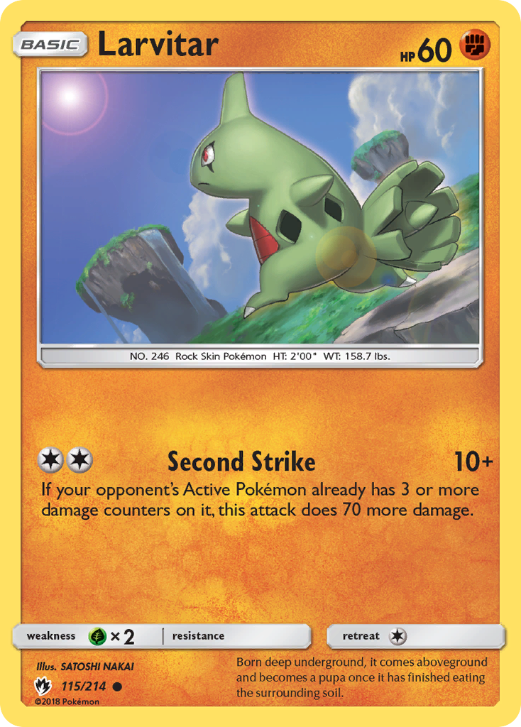 Larvitar (115/214) [Sun & Moon: Lost Thunder] | Dragon's Lair Comics and Fantasy Houston TX