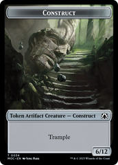 Phyrexian Golem // Construct Double-Sided Token [March of the Machine Commander Tokens] | Dragon's Lair Comics and Fantasy Houston TX