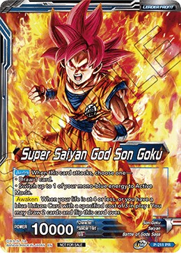 Super Saiyan God Son Goku // SSGSS Son Goku, Soul Striker Reborn (Gold Stamped) (P-211) [Promotion Cards] | Dragon's Lair Comics and Fantasy Houston TX