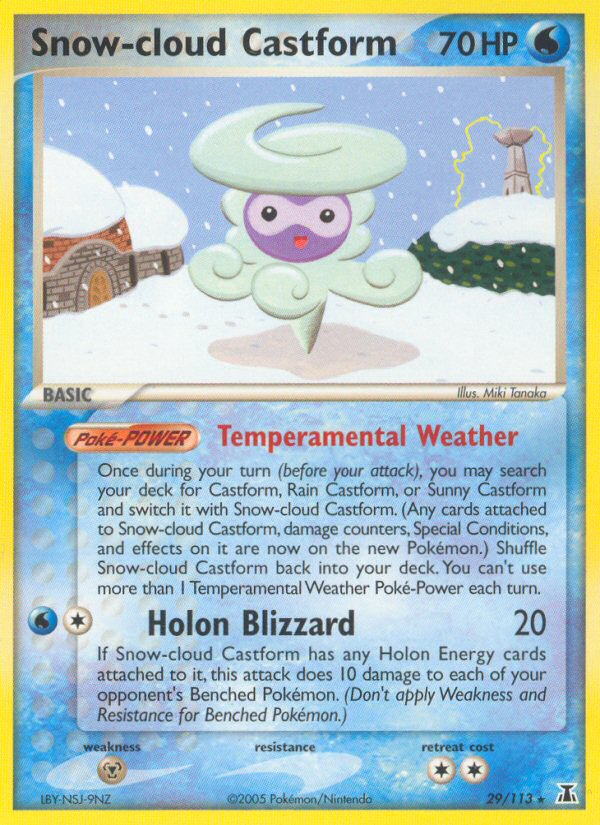 Snow-cloud Castform (29/113) [EX: Delta Species] | Dragon's Lair Comics and Fantasy Houston TX