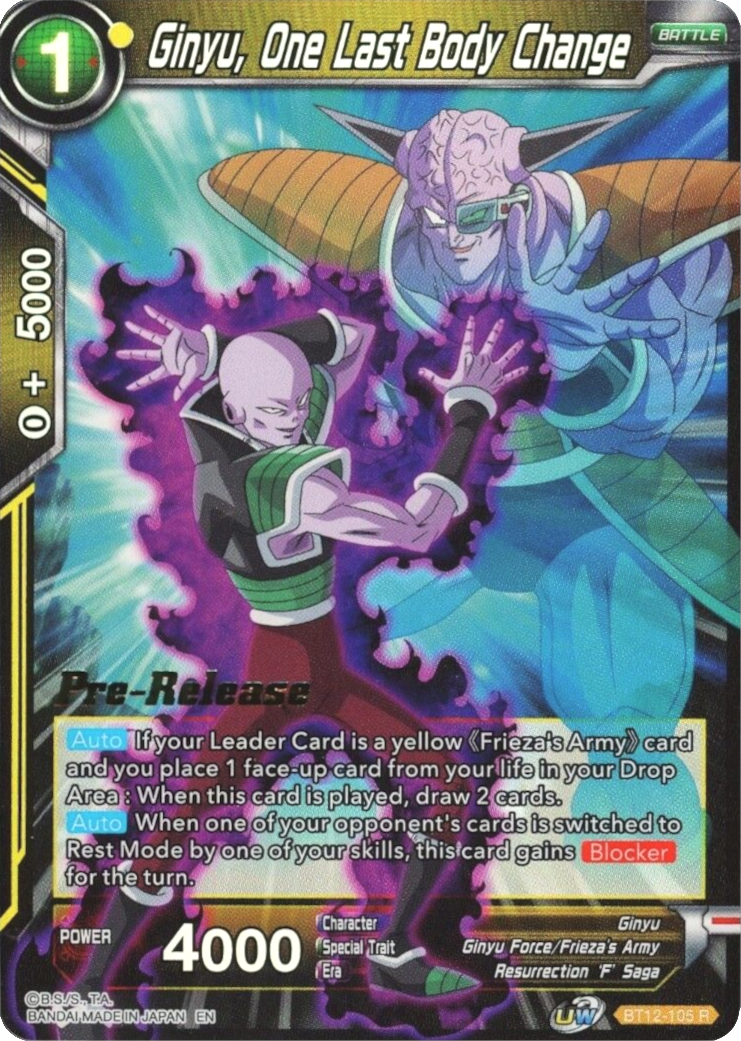 Ginyu, One Last Body Change (BT12-105) [Vicious Rejuvenation Prerelease Promos] | Dragon's Lair Comics and Fantasy Houston TX