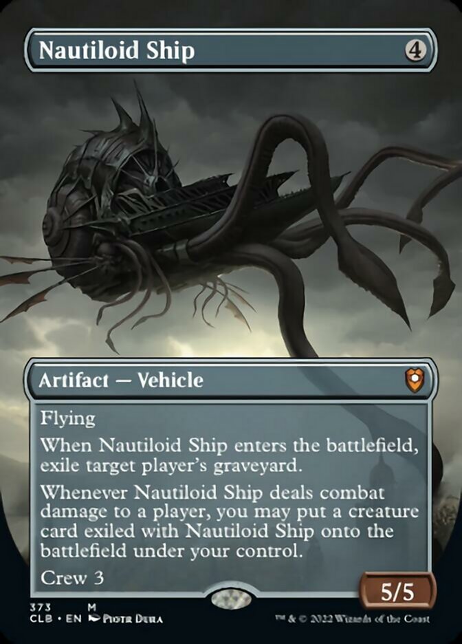 Nautiloid Ship (Borderless Alternate Art) [Commander Legends: Battle for Baldur's Gate] | Dragon's Lair Comics and Fantasy Houston TX