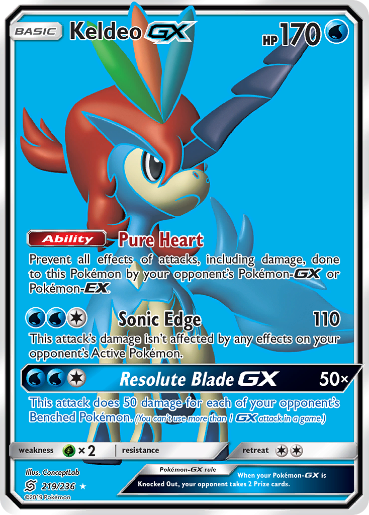 Keldeo GX (219/236) [Sun & Moon: Unified Minds] | Dragon's Lair Comics and Fantasy Houston TX