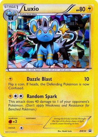 Luxio (BW34) (Cracked Ice Holo) [Black & White: Black Star Promos] | Dragon's Lair Comics and Fantasy Houston TX