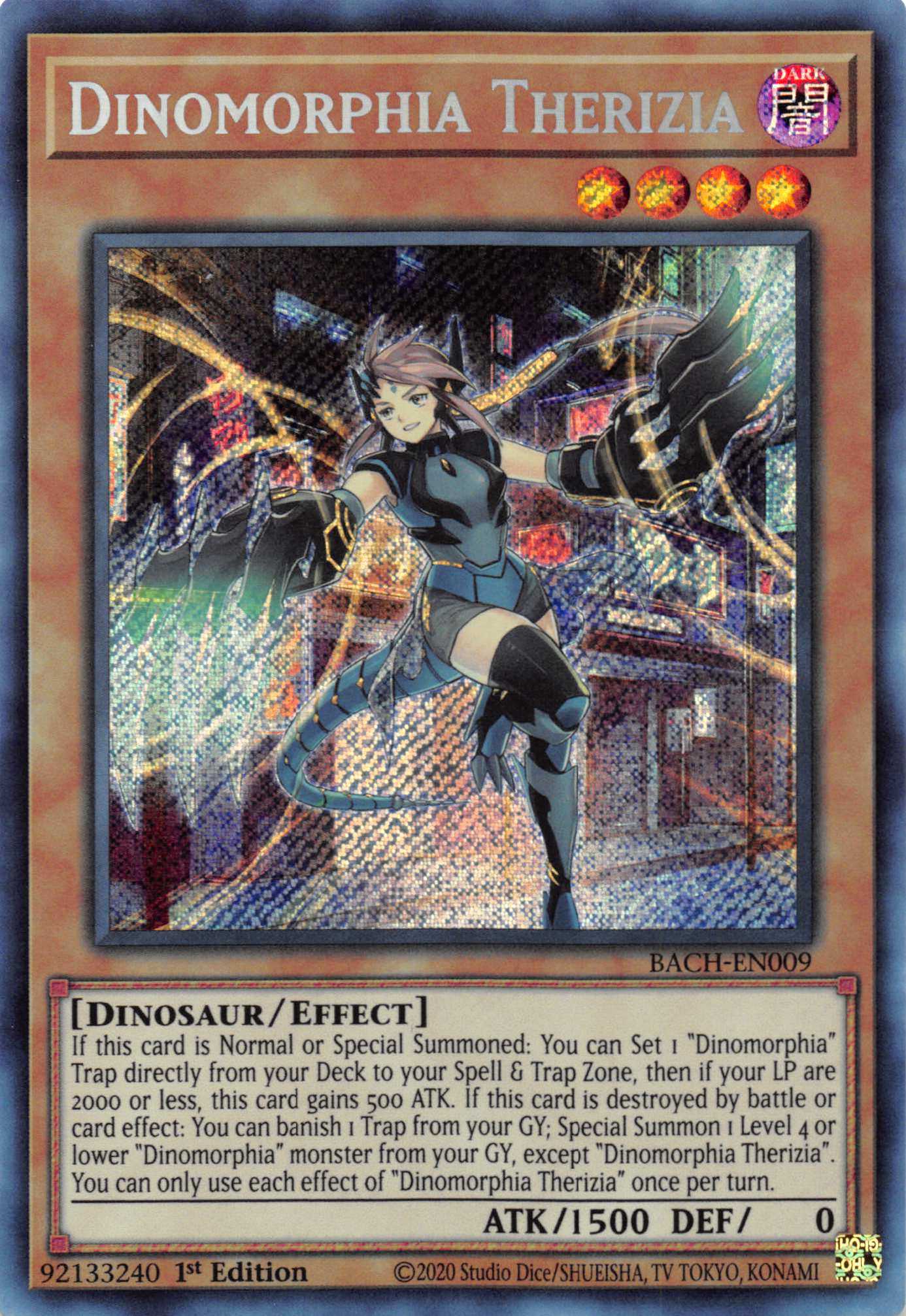 Dinomorphia Therizia [BACH-EN009] Secret Rare | Dragon's Lair Comics and Fantasy Houston TX