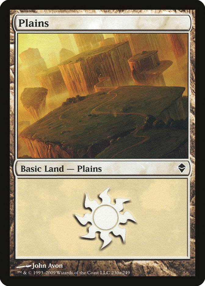 Plains (230a) [Zendikar] | Dragon's Lair Comics and Fantasy Houston TX