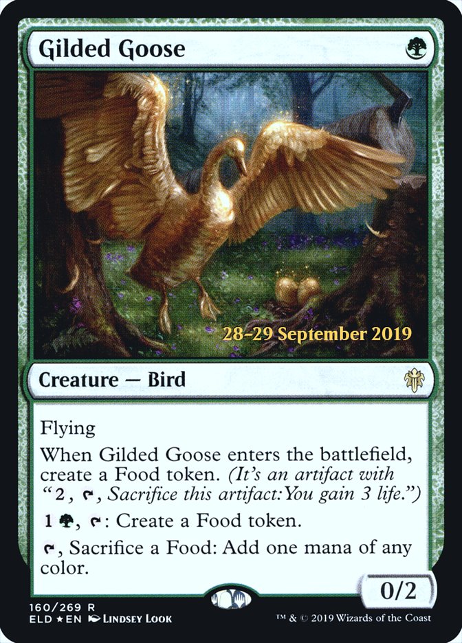 Gilded Goose [Throne of Eldraine Prerelease Promos] | Dragon's Lair Comics and Fantasy Houston TX