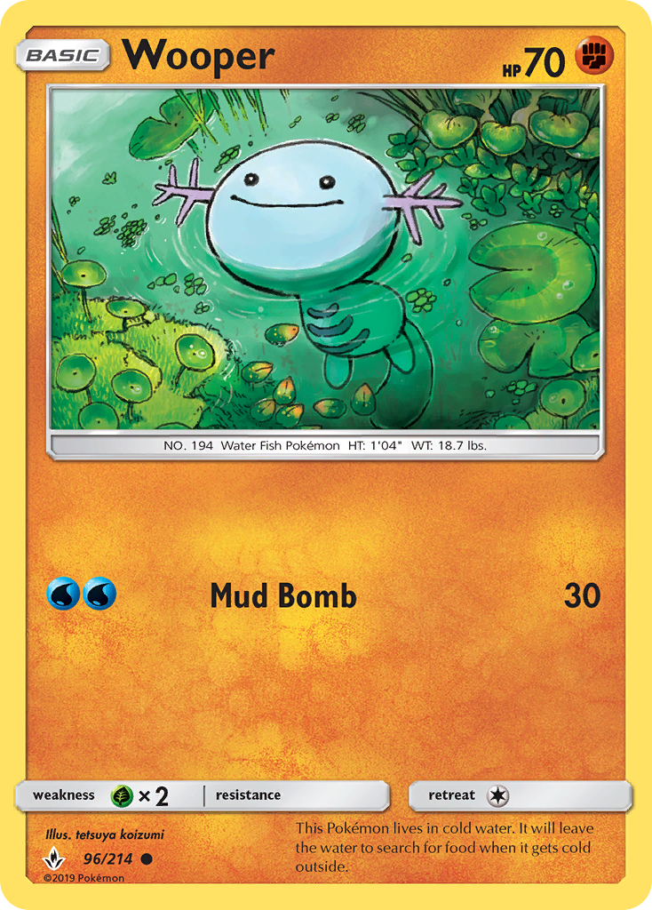 Wooper (96/214) [Sun & Moon: Unbroken Bonds] | Dragon's Lair Comics and Fantasy Houston TX