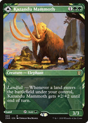 Kazandu Mammoth // Kazandu Valley (Showcase) [Zendikar Rising] | Dragon's Lair Comics and Fantasy Houston TX