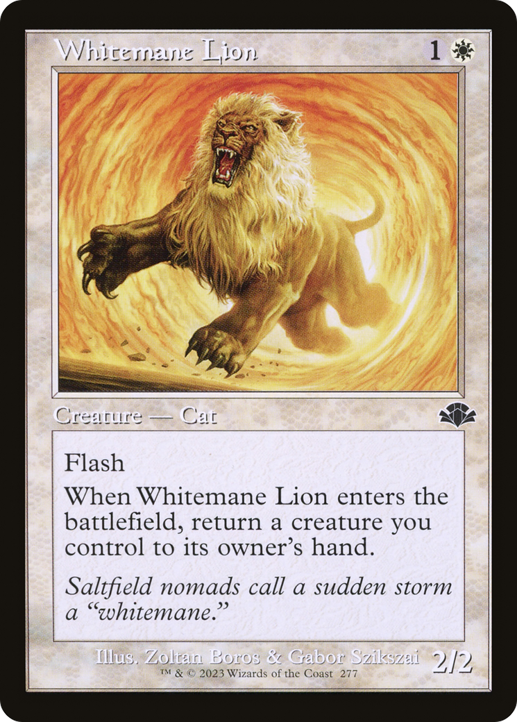 Whitemane Lion (Retro) [Dominaria Remastered] | Dragon's Lair Comics and Fantasy Houston TX