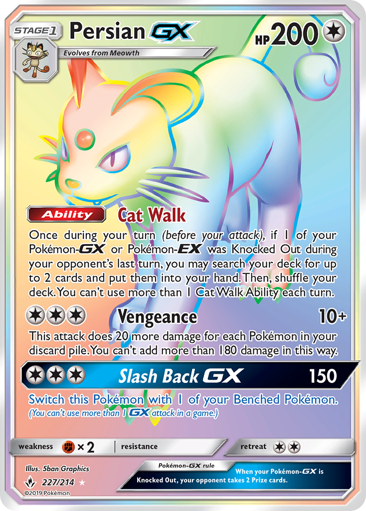 Persian GX (227/214) [Sun & Moon: Unbroken Bonds] | Dragon's Lair Comics and Fantasy Houston TX