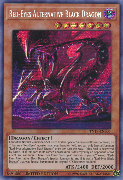 Red-Eyes Alternative Black Dragon [TN19-EN005] Prismatic Secret Rare | Dragon's Lair Comics and Fantasy Houston TX