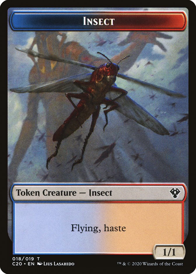 Drake // Insect (018) Double-Sided Token [Commander 2020 Tokens] | Dragon's Lair Comics and Fantasy Houston TX