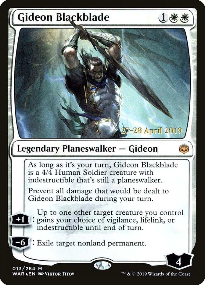 Gideon Blackblade [War of the Spark Prerelease Promos] | Dragon's Lair Comics and Fantasy Houston TX