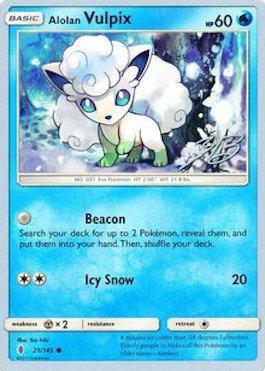 Alolan Vulpix (21/145) (Ice Path FTW - Zachary Bokhari) [World Championships 2017] | Dragon's Lair Comics and Fantasy Houston TX