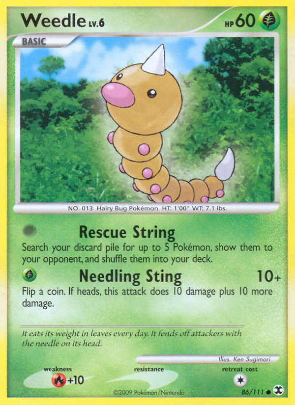 Weedle (86/111) [Platinum: Rising Rivals] | Dragon's Lair Comics and Fantasy Houston TX