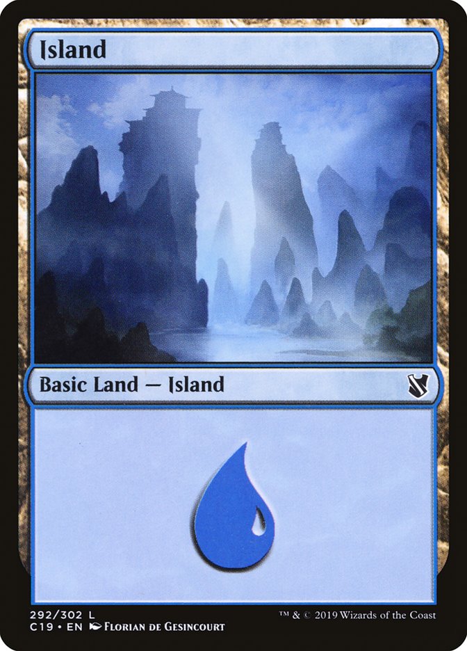 Island (292) [Commander 2019] | Dragon's Lair Comics and Fantasy Houston TX