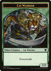 Cat Warrior (008) // Rat (003) Double-Sided Token [Commander 2017 Tokens] | Dragon's Lair Comics and Fantasy Houston TX