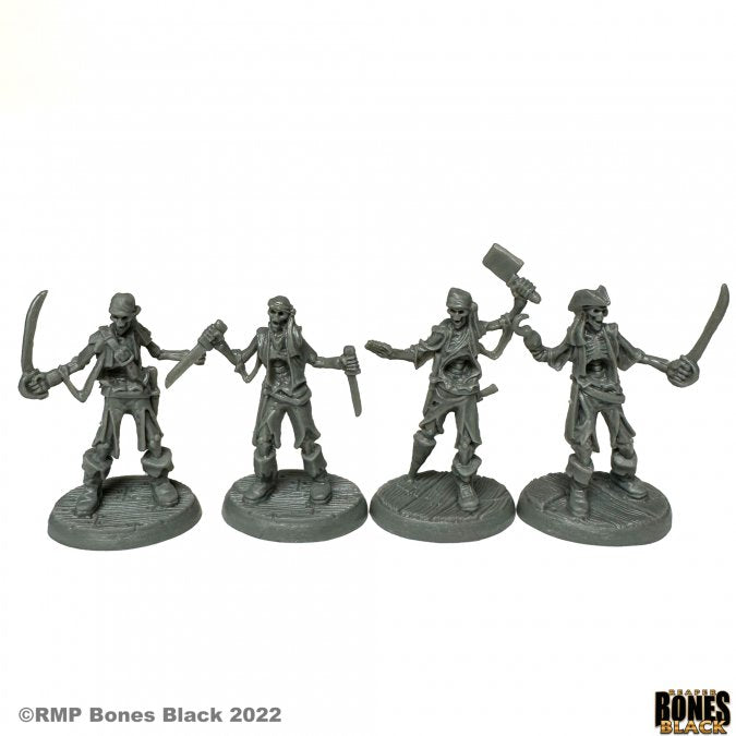 Reaper Bones Black: Skeletal Boarding Party (4) | Dragon's Lair Comics and Fantasy Houston TX