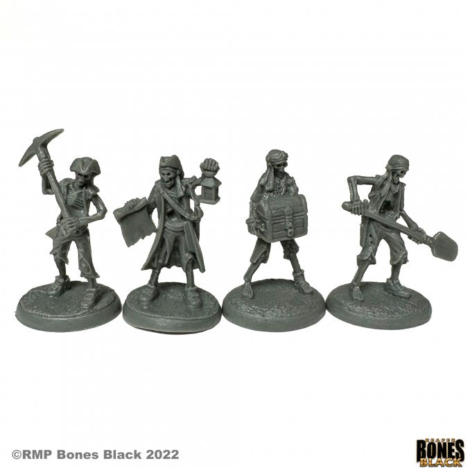 Reaper Bones Black: Skeletal Treasure Crew (4) | Dragon's Lair Comics and Fantasy Houston TX