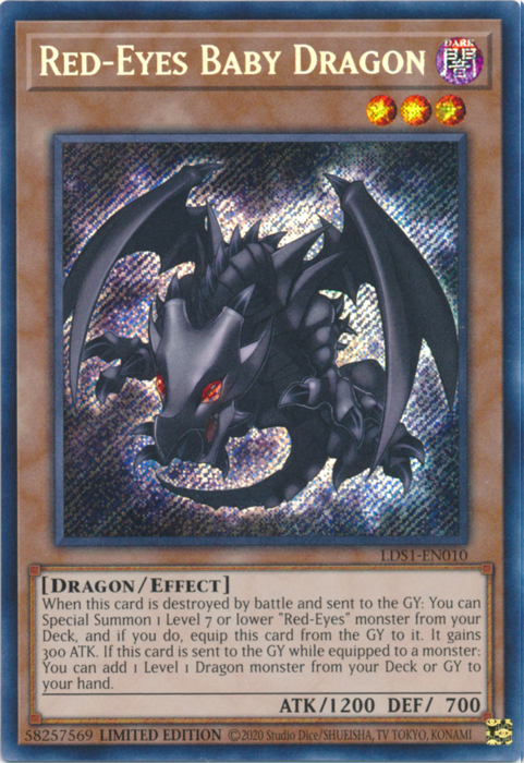 Red-Eyes Baby Dragon [LDS1-EN010] Secret Rare | Dragon's Lair Comics and Fantasy Houston TX