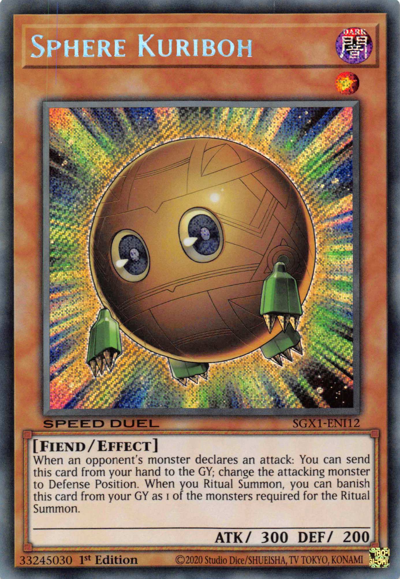 Sphere Kuriboh [SGX1-ENI12] Secret Rare | Dragon's Lair Comics and Fantasy Houston TX